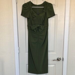Stop Staring 1940s vintage style olive dress